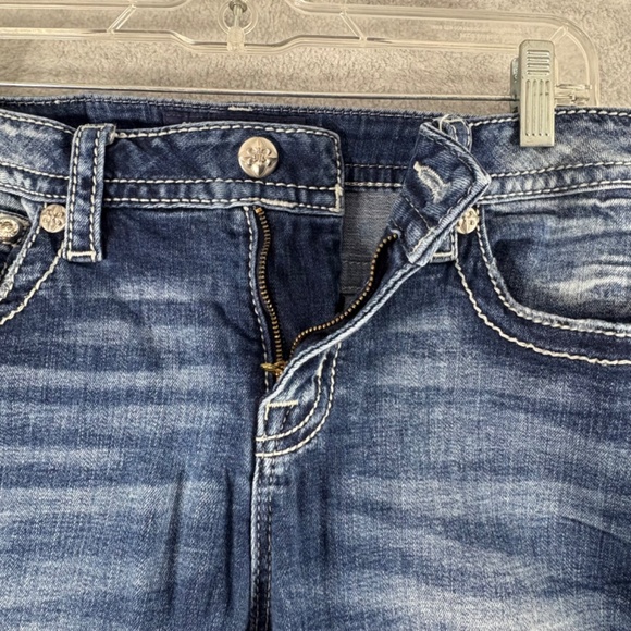 MISS ME Mid Rise Boot Women's 29 Faded Blue Boot Cut Jeans - Picture 6 of 16